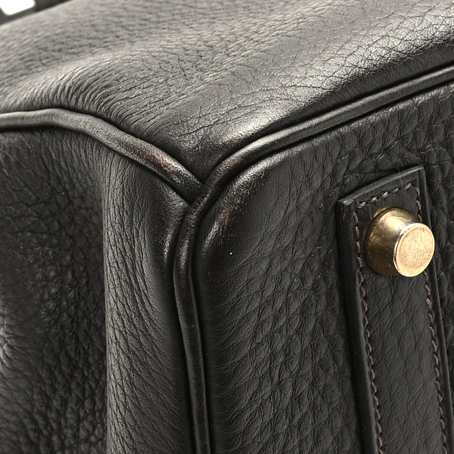 Hermes Taurillon Clemence Birkin 35 Chocolate 8 of 11