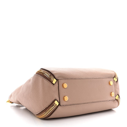 Tom Ford Grained Calfskin Sedgwick Medium Zipper Tote Taupe 4 of 20