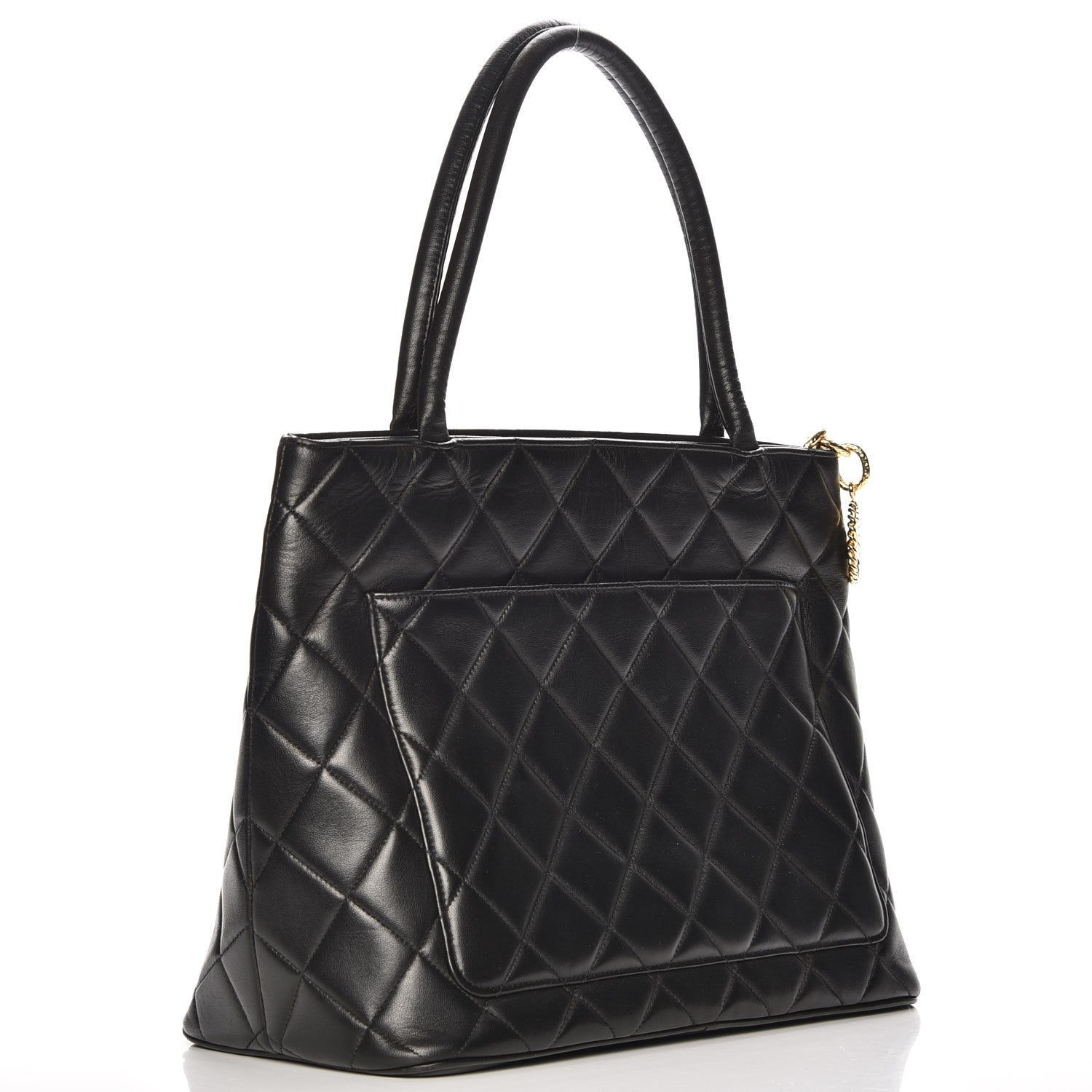 Chanel Lambskin Quilted Medallion Tote Black 3 of 10