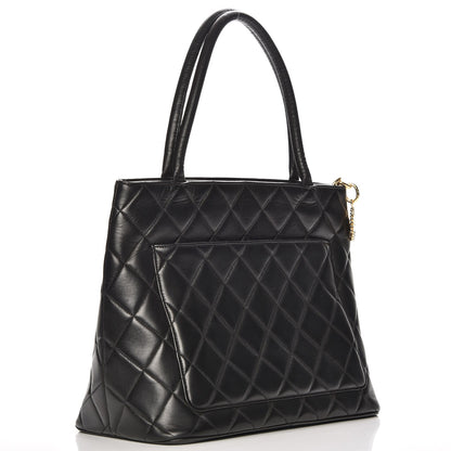 Chanel Lambskin Quilted Medallion Tote Black 3 of 10