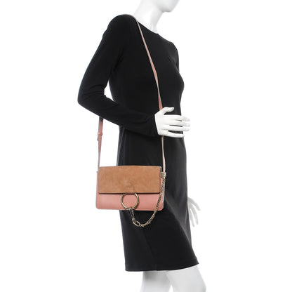Chloe Suede Calfskin Small Faye Shoulder Bag Blushy Pink 2 of 7