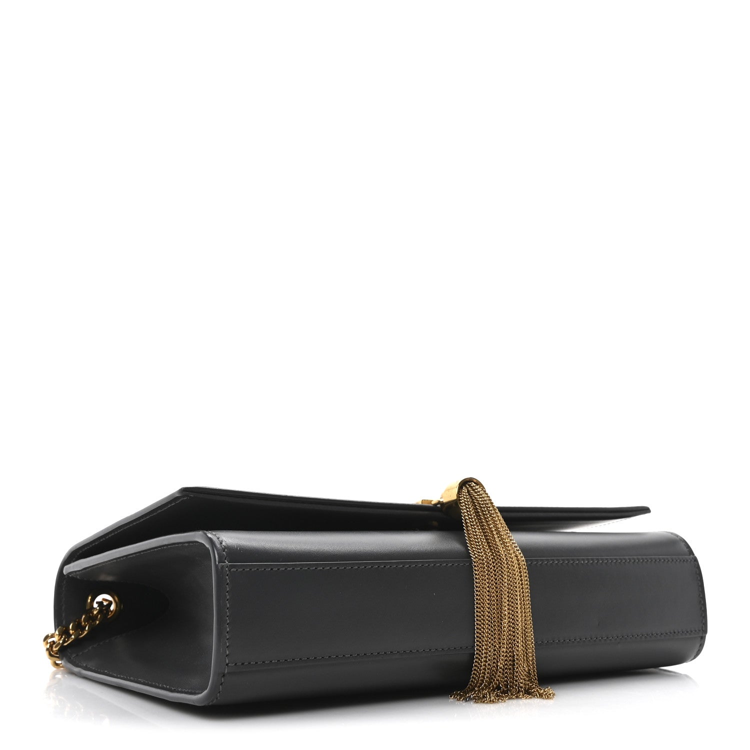 Saint Laurent Smooth Calfskin Medium Classic Monogram Kate Tassel Satchel Grey 4 of 9