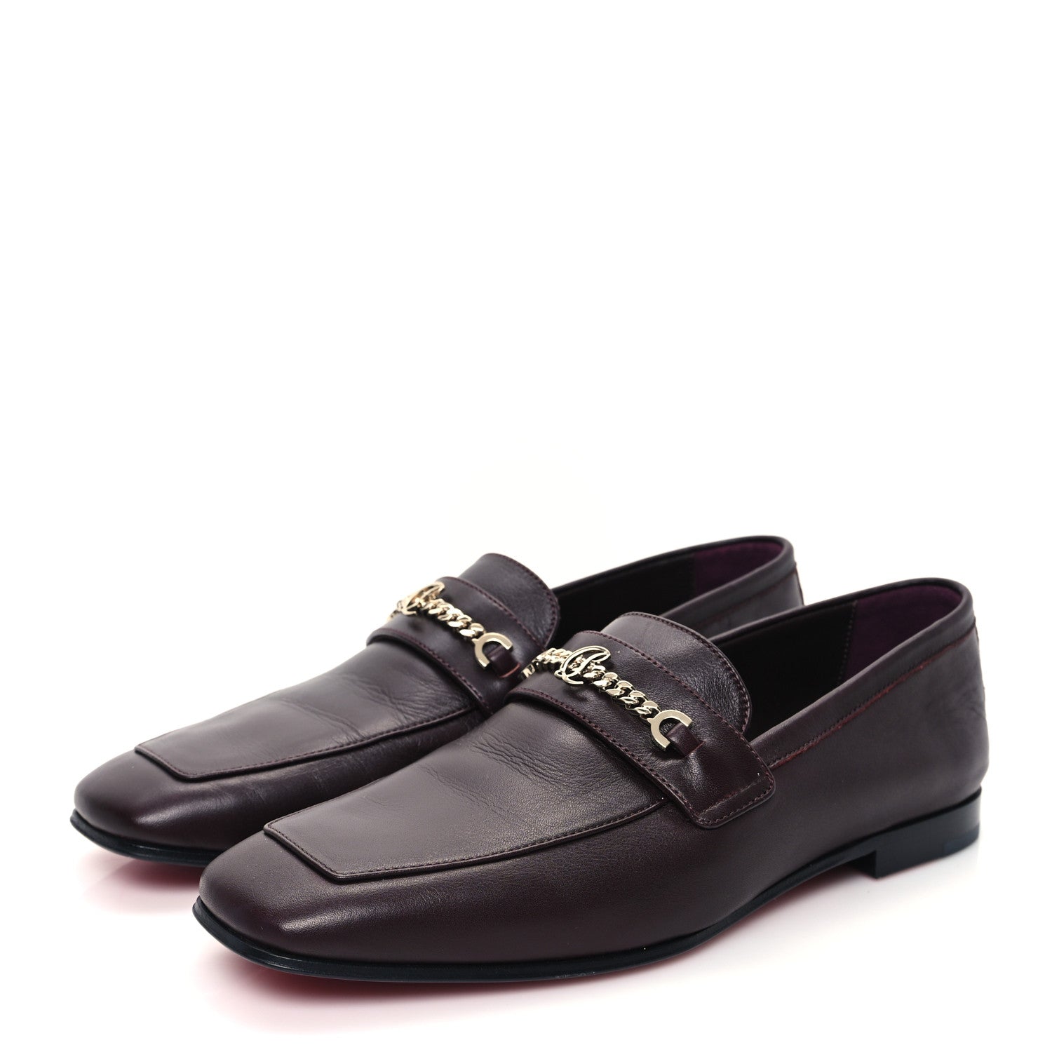 Christian Louboutin Calf Glove MJ Mock Womens Flat 36 Merlot 3 of 8