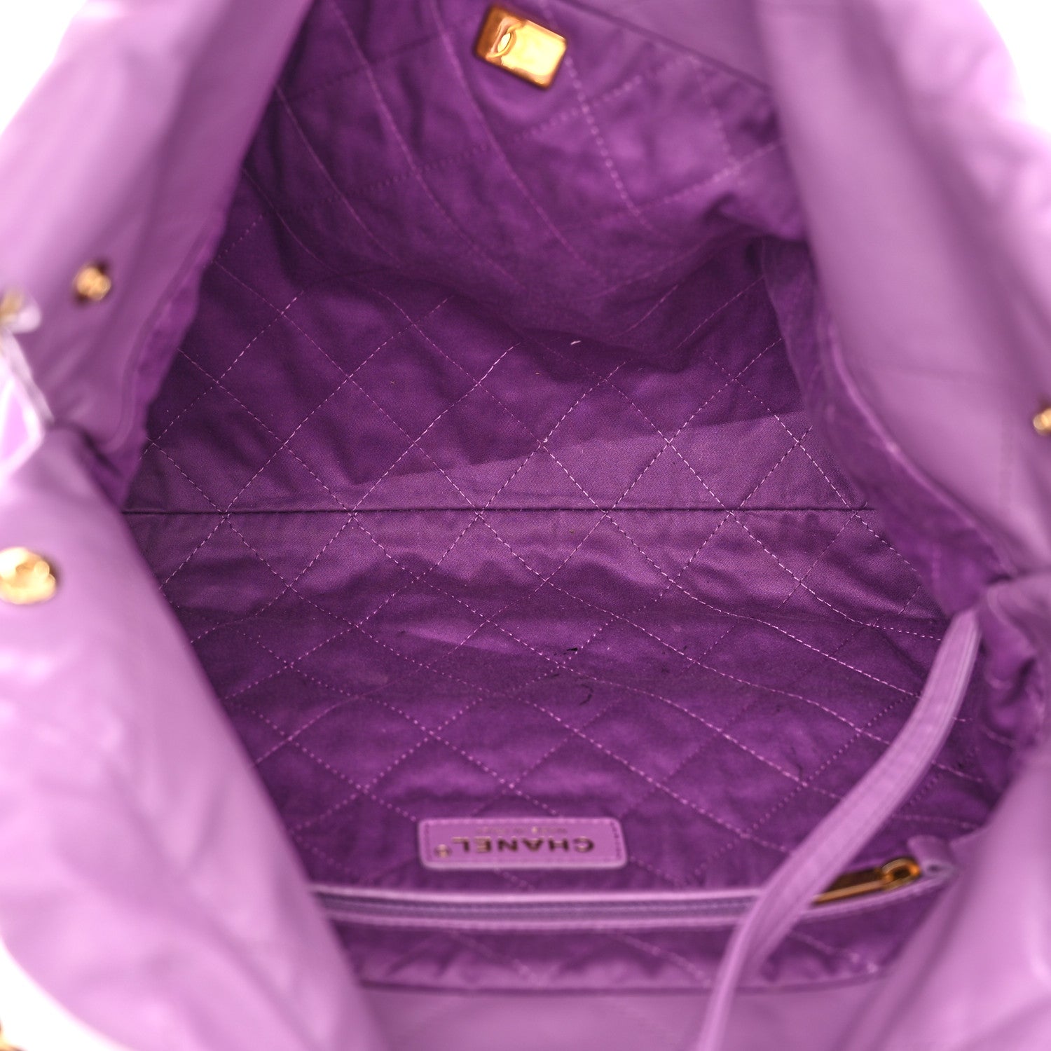 Chanel Shiny Calfskin Quilted Small Chanel 22 Purple 6 of 11