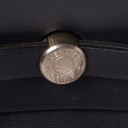 Hermes Toile Vache Calfskin Herbag 30 PM Backpack Black 8 of 10
