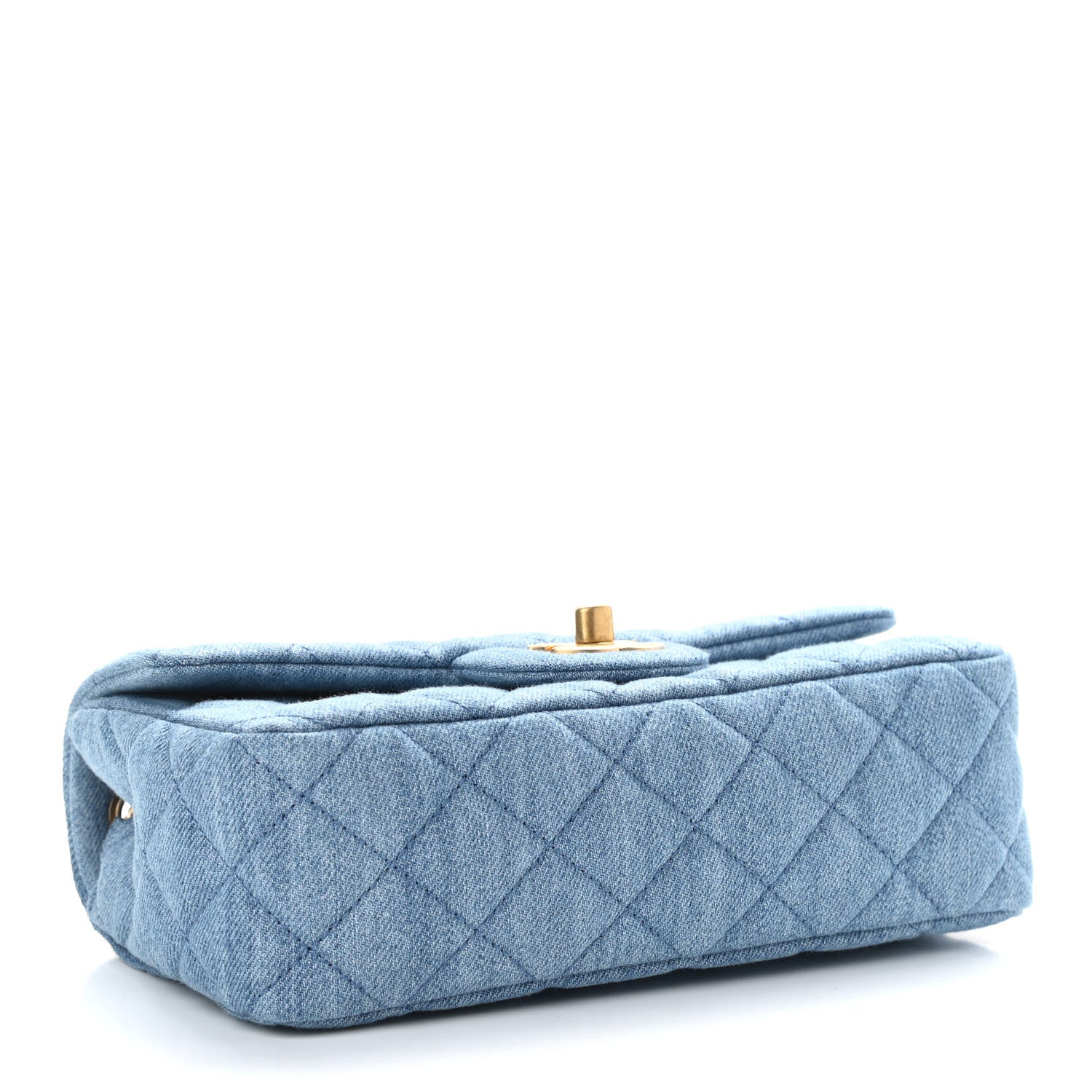 Chanel Denim Quilted Mini Pearl Crush Rectangular Flap Blue 4 of 12