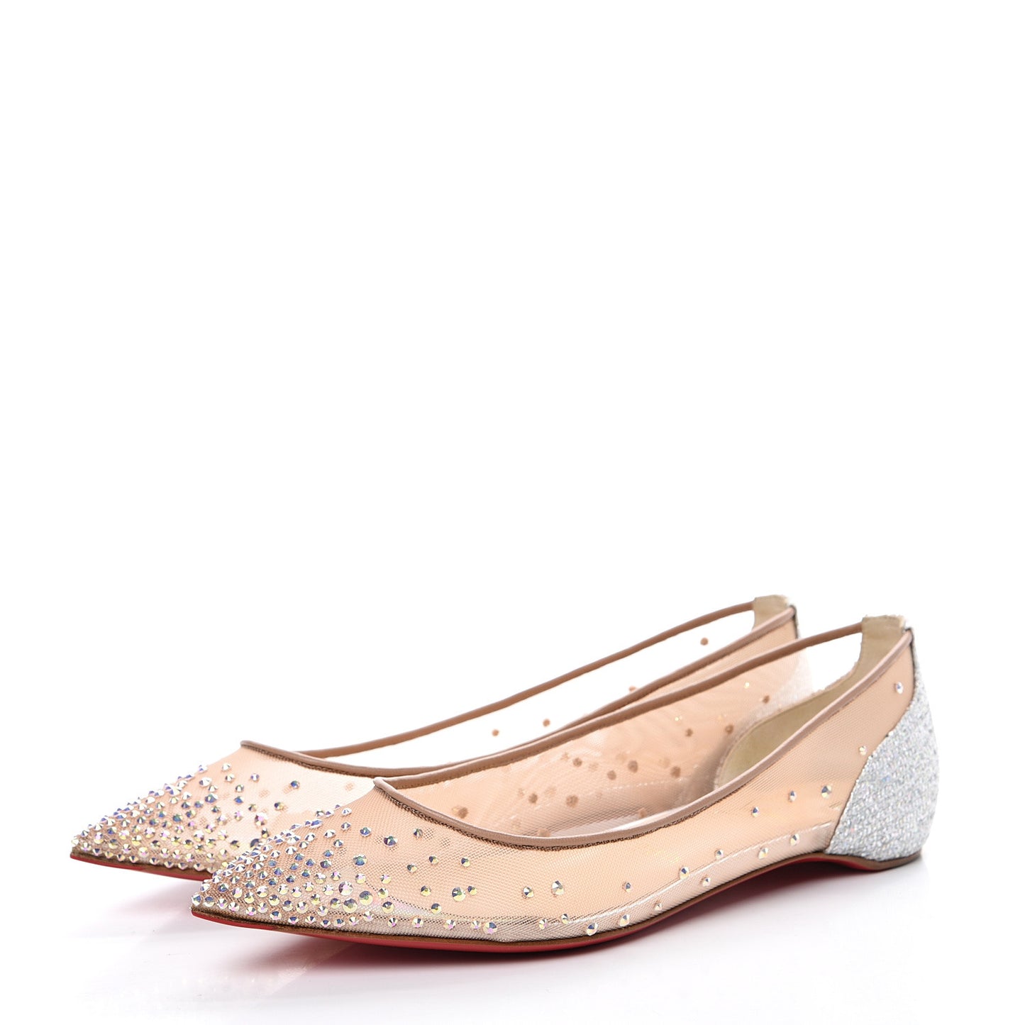 Crystal Strass Follies Flats 37.5 Crystal