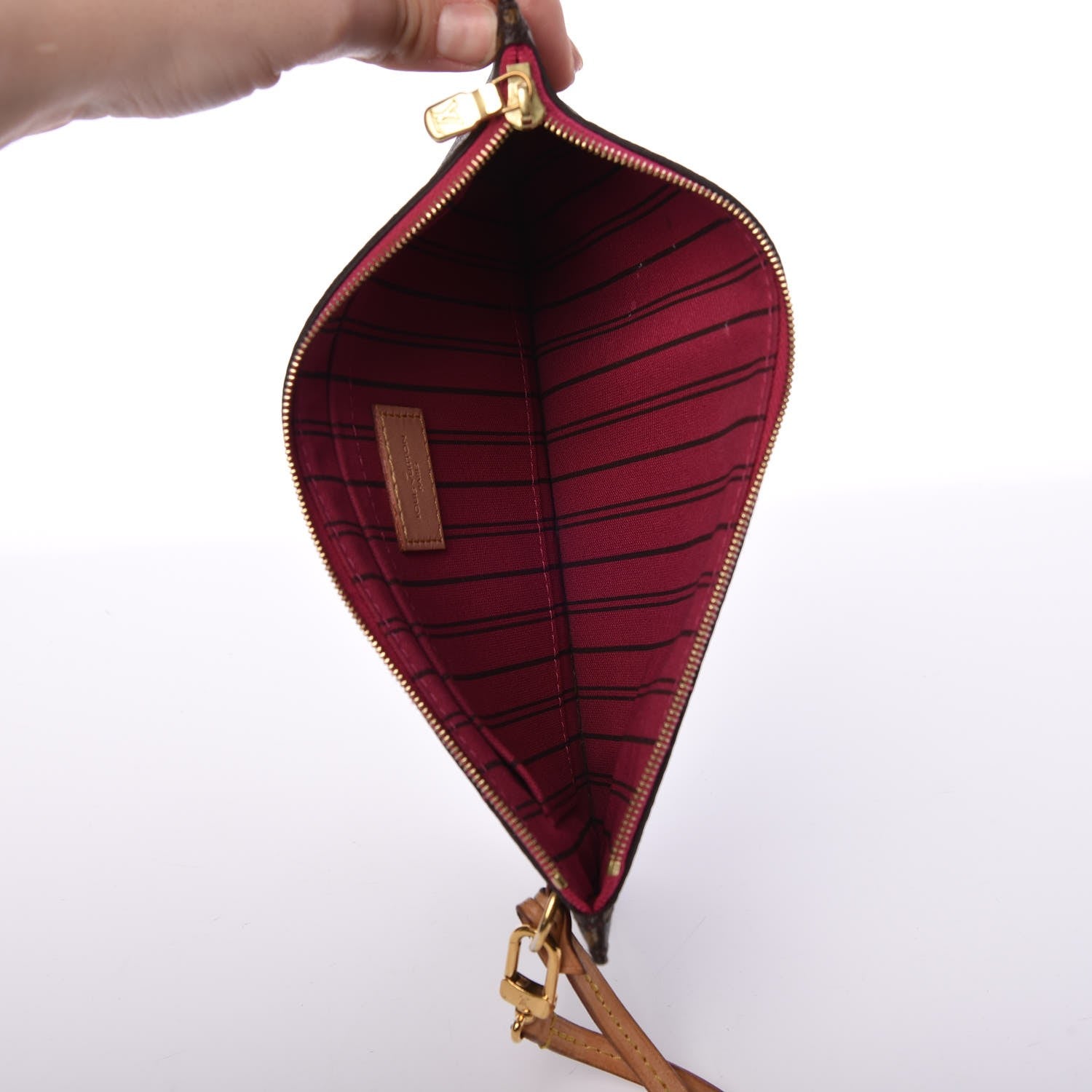 Louis Vuitton Monogram Neverfull MM GM Pochette Fuchsia 11 of 18