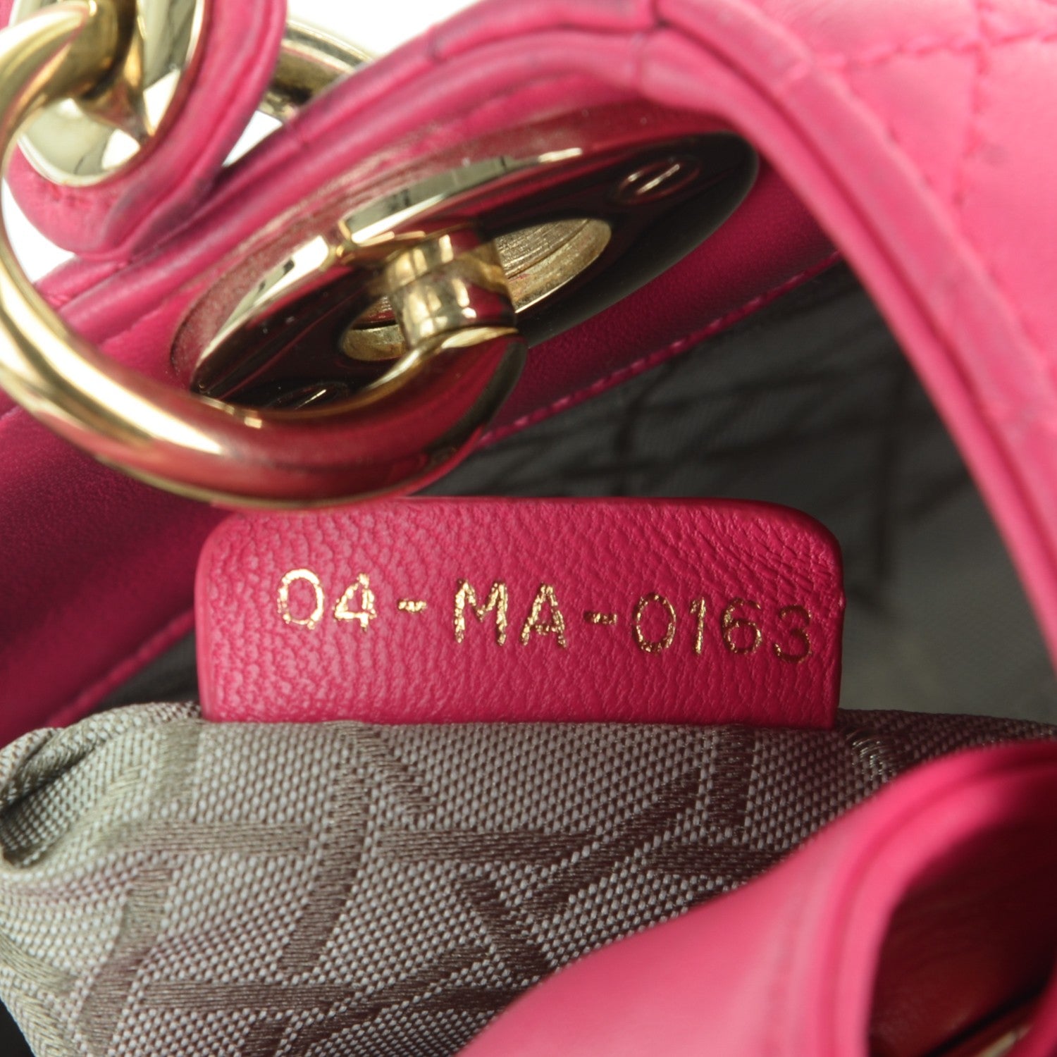 Christian Dior Lambskin Cannage Mini Lady Dior Fuchsia 7 of 7