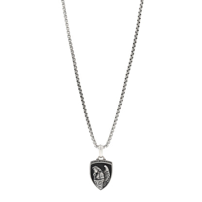 David Yurman Sterling Silver St. Michael Amulet Pendant Necklace 1 of 4