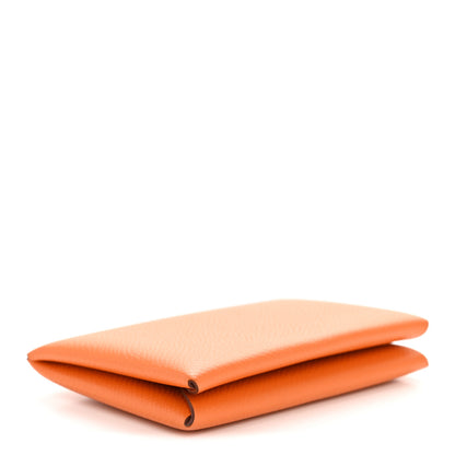 Hermes Epsom Calvi Card Case Abricot 4 of 8