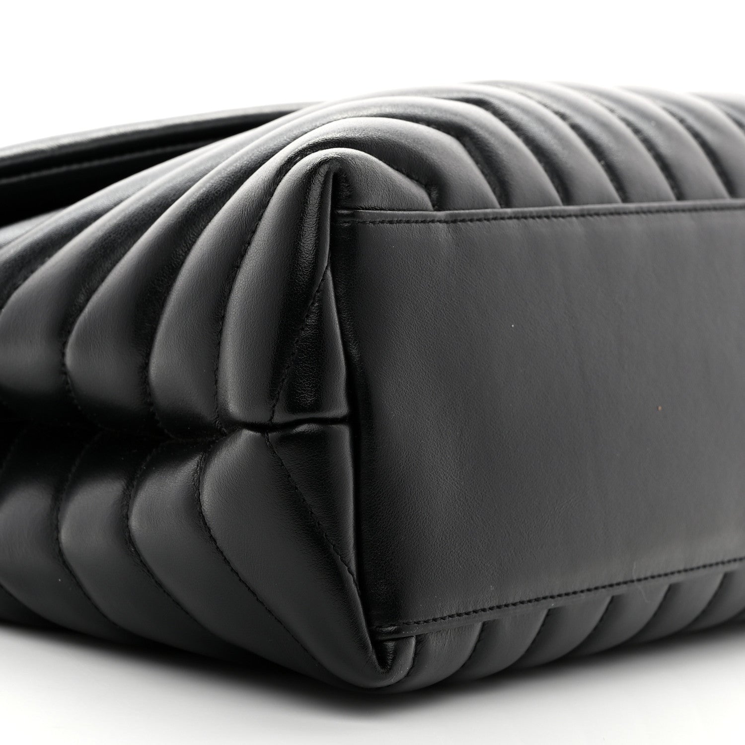 Saint Laurent Calfskin Y Quilted Monogram Monochrome Medium Loulou Chain Satchel Black 11 of 14