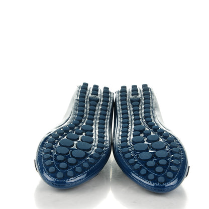 Louis Vuitton Patent Calfskin Oxford Ballerina Flats 41 Blue 5 of 6