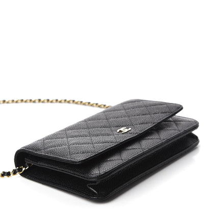 Chanel Caviar Quilted Wallet On Chain WOC Black 4 of 12