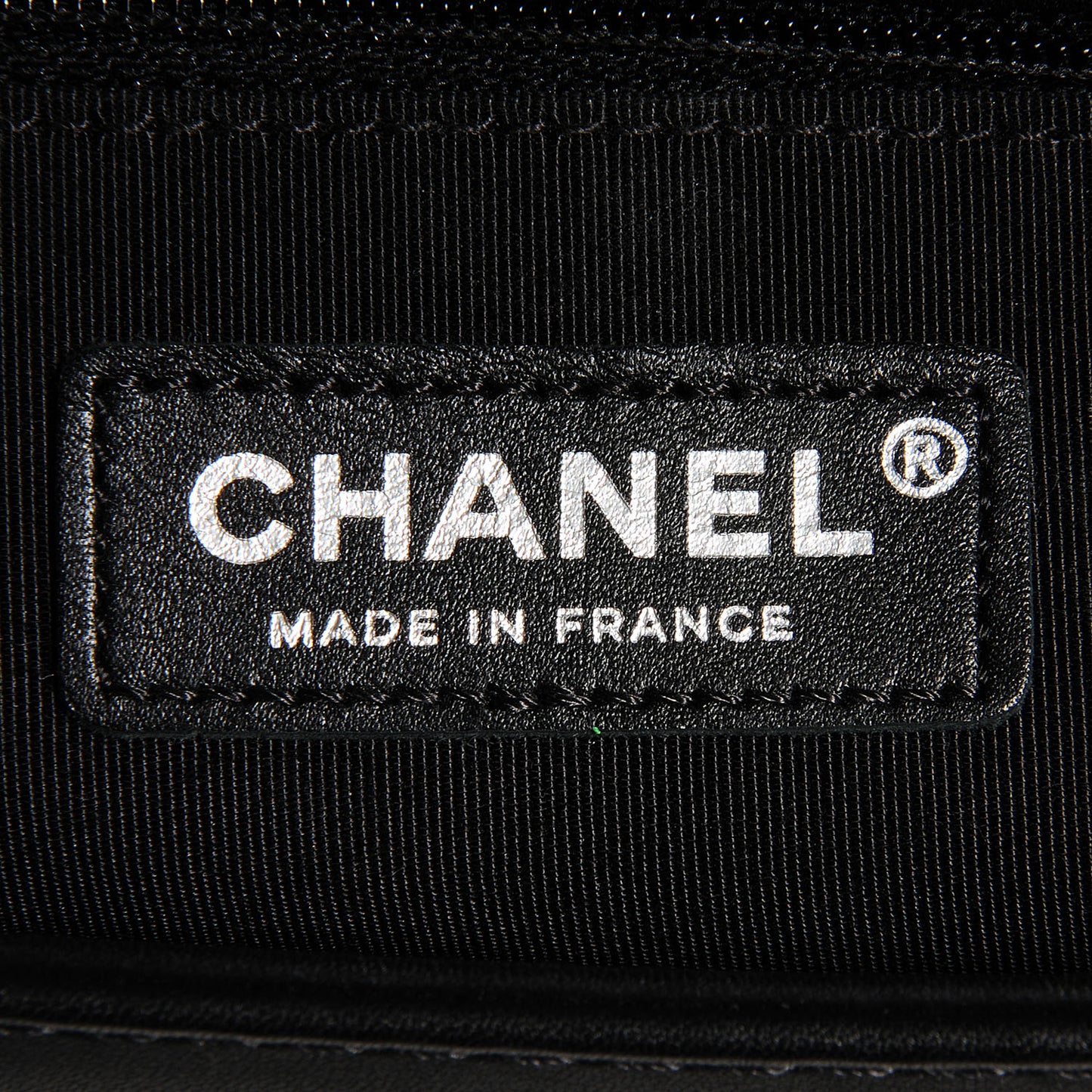 Calfskin Quilted Large Boy Flap Black
