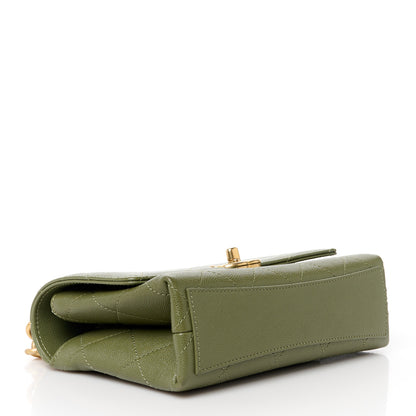 Chanel Caviar Quilted Mini Bracelet On Chain Flap Green 4 of 11