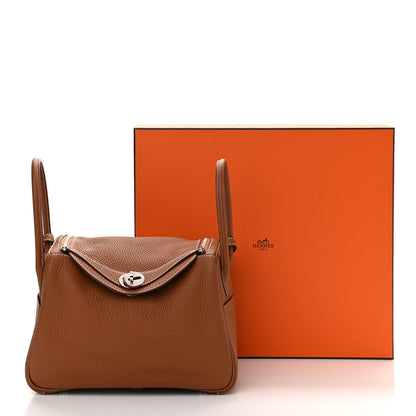 Hermes Taurillon Clemence Lindy 26 Gold 11 of 11