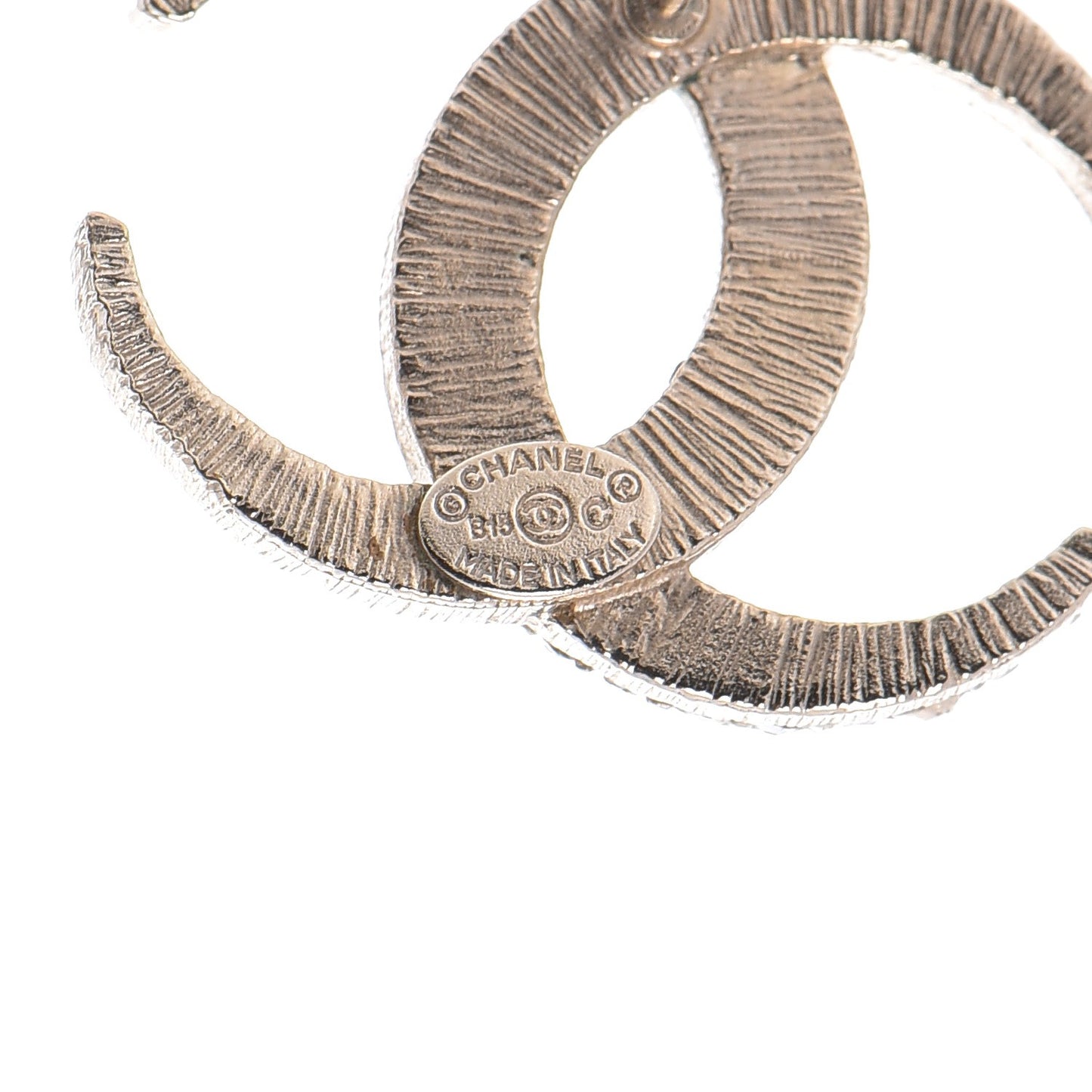 Crystal CC Moon Earrings Gold