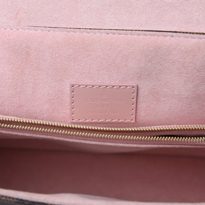 Louis Vuitton Damier Ebene Caissa Clutch Rose Ballerine 6 of 9