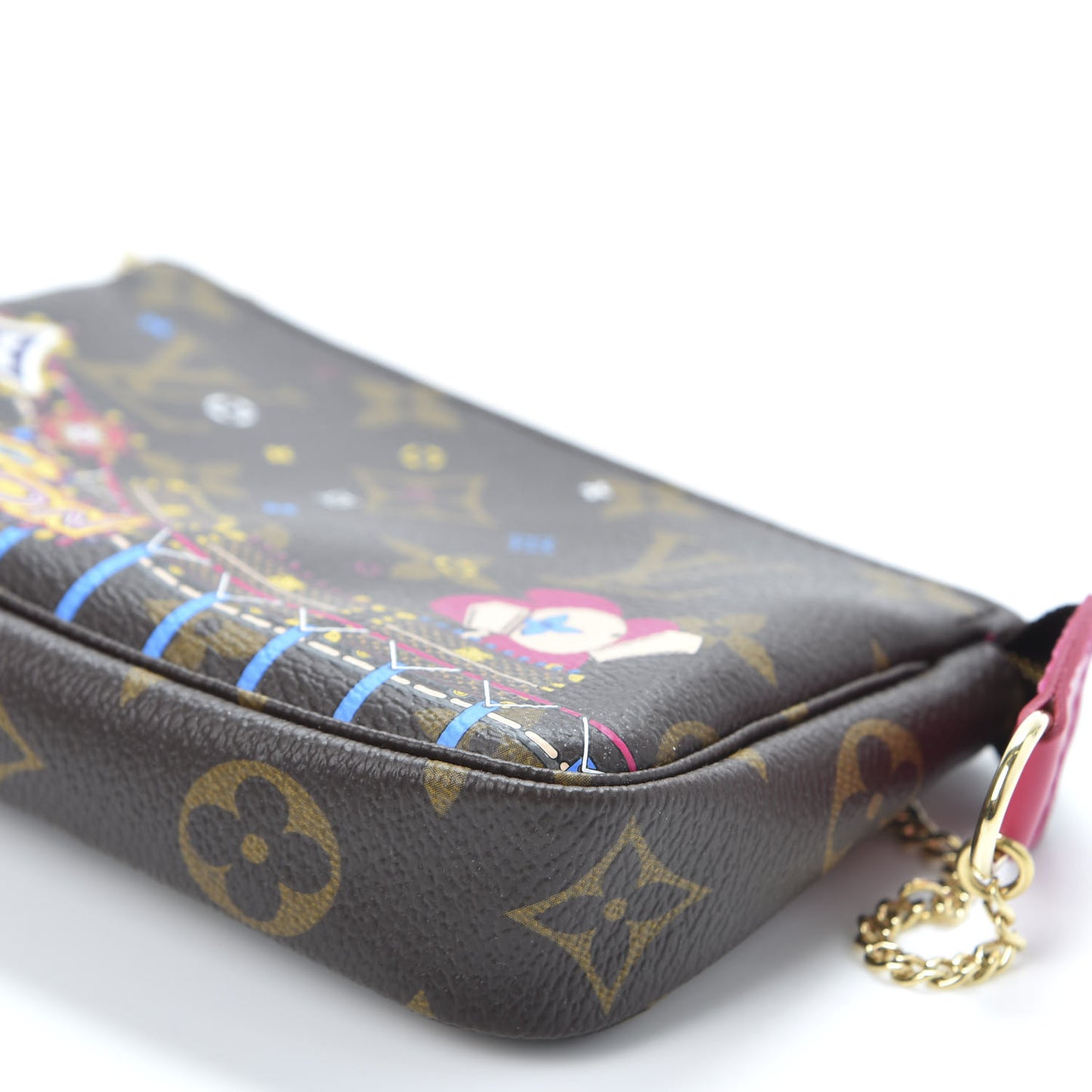 Monogram 2020 Christmas Animation Roller Coaster Mini Pochette Accessories Pivoine