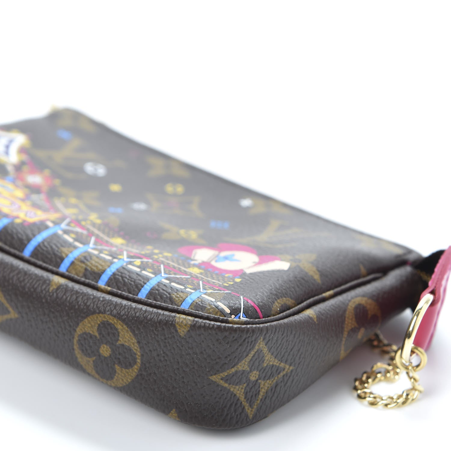 Louis Vuitton Monogram 2020 Christmas Animation Roller Coaster Mini Pochette Accessories Pivoine 6 of 9