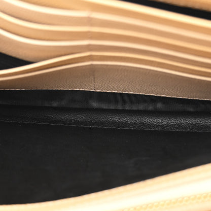 Saint Laurent Grain De Poudre Matelasse Chevron Monogram Chain Wallet Nude Powder 5 of 12