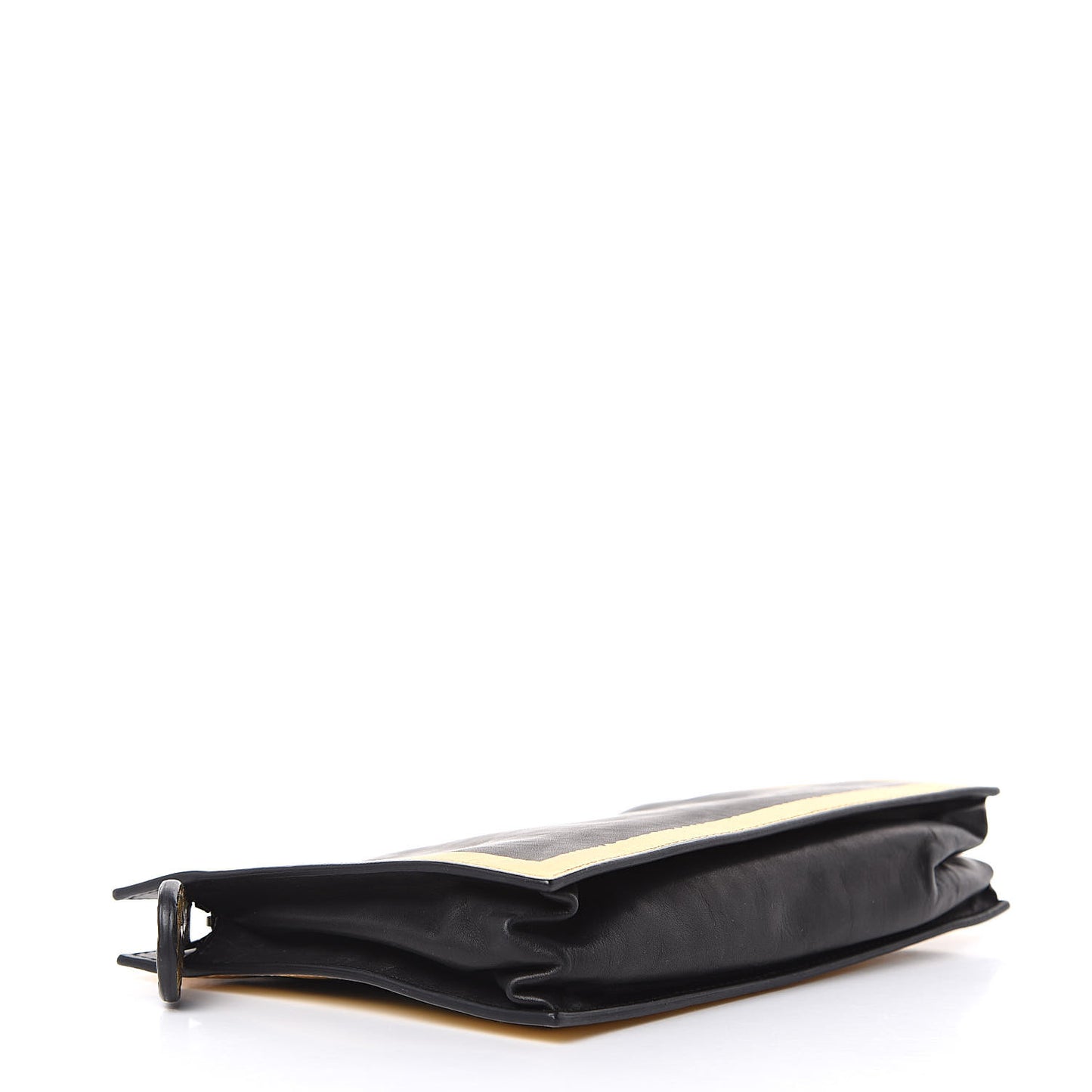 Gilded Waxed Leather Pouch Gold Black