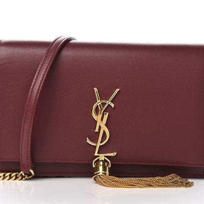 Saint Laurent Smooth Calfskin Classic Monogram Kate Tassel Chain Wallet Palissandre 11 of 12