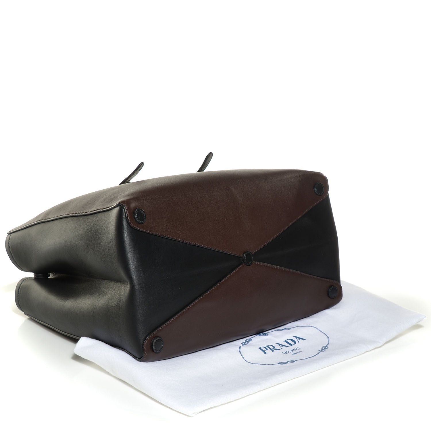 Prada City Calf Double Bag Caffe Black 5 of 9