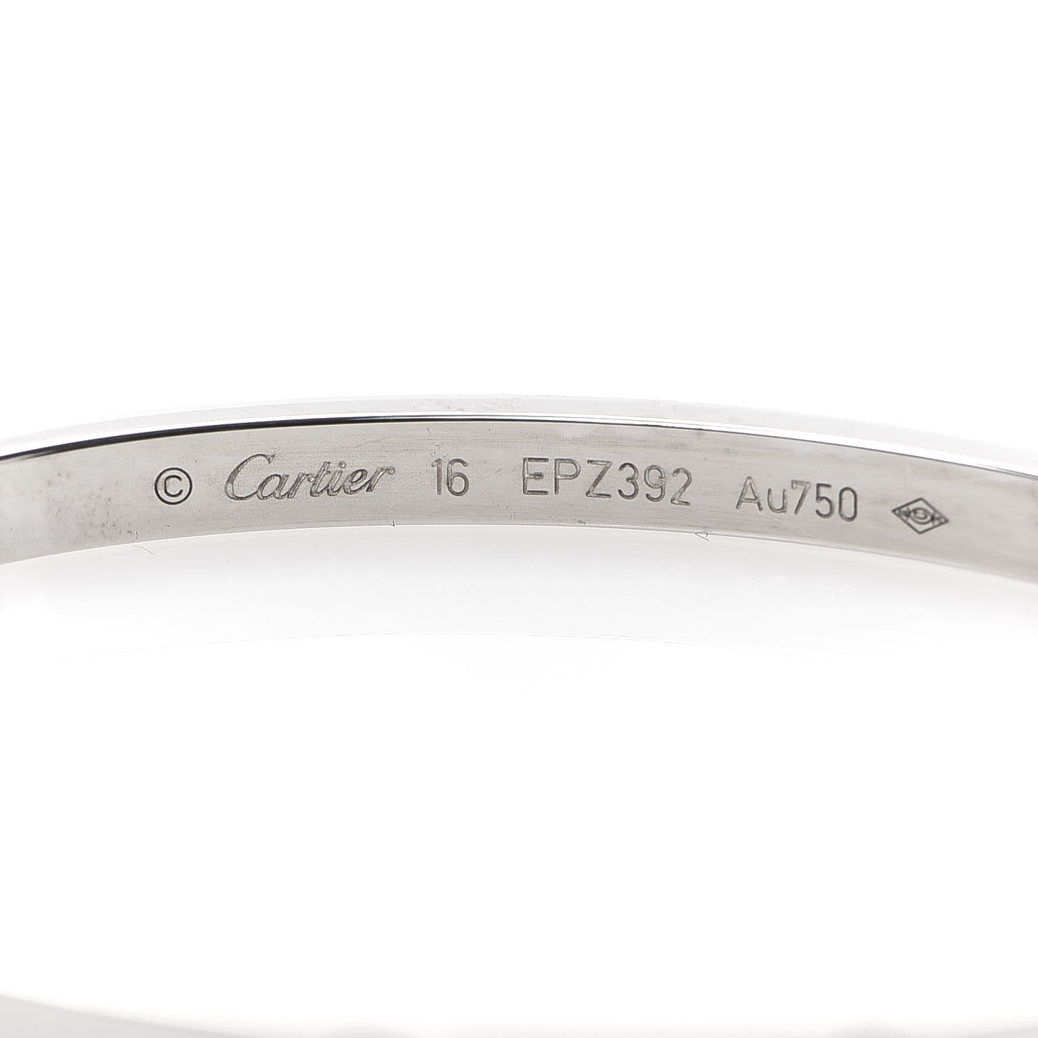 Cartier 18K White Gold Small LOVE Bracelet 16 4 of 9