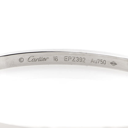 Cartier 18K White Gold Small LOVE Bracelet 16 4 of 9