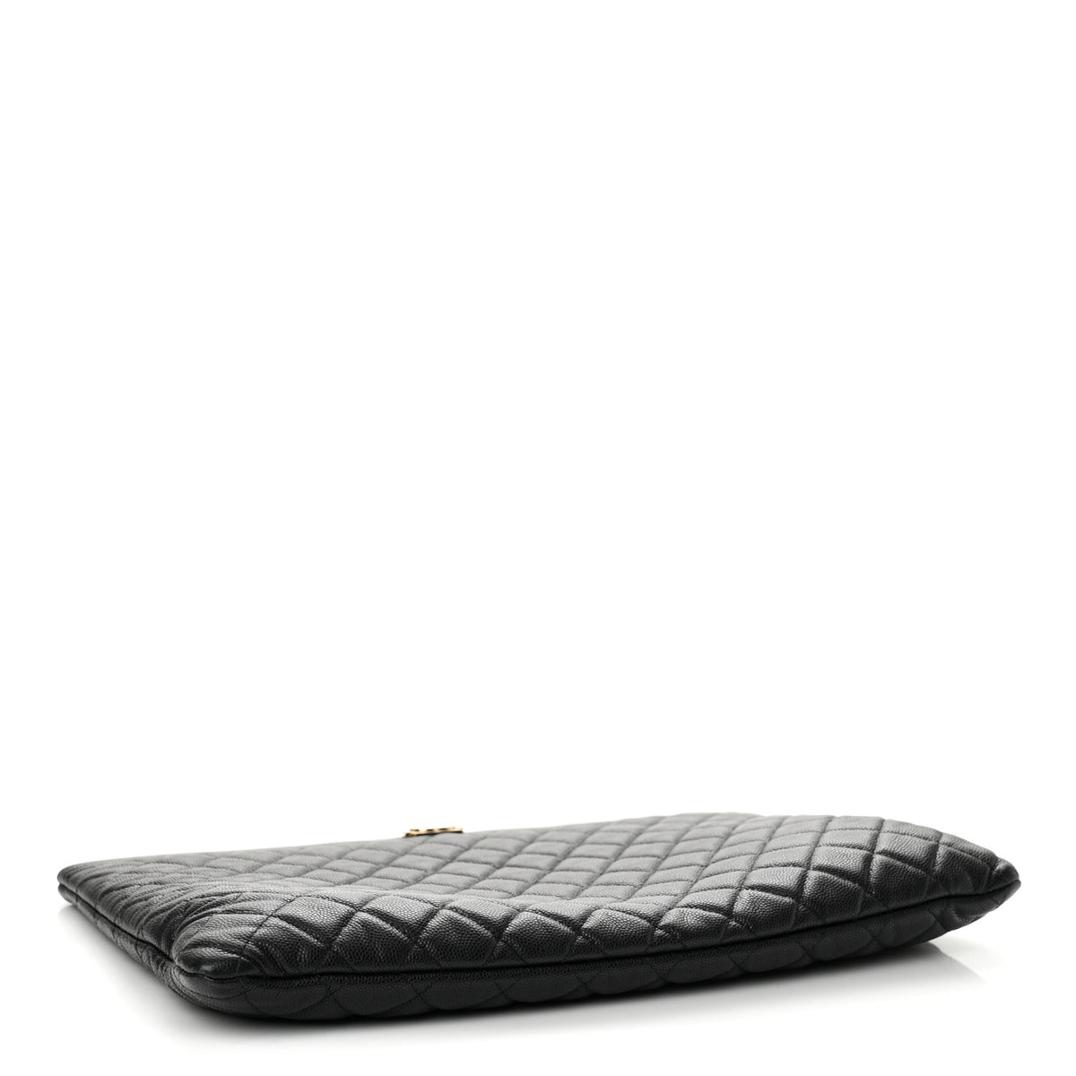 Caviar Quilted Large Boy Cosmetic Case Black