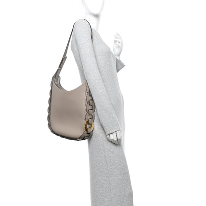 Chloe Small Grain Smooth Calfskin Medium Darryl Hobo Motty Grey 2 of 13