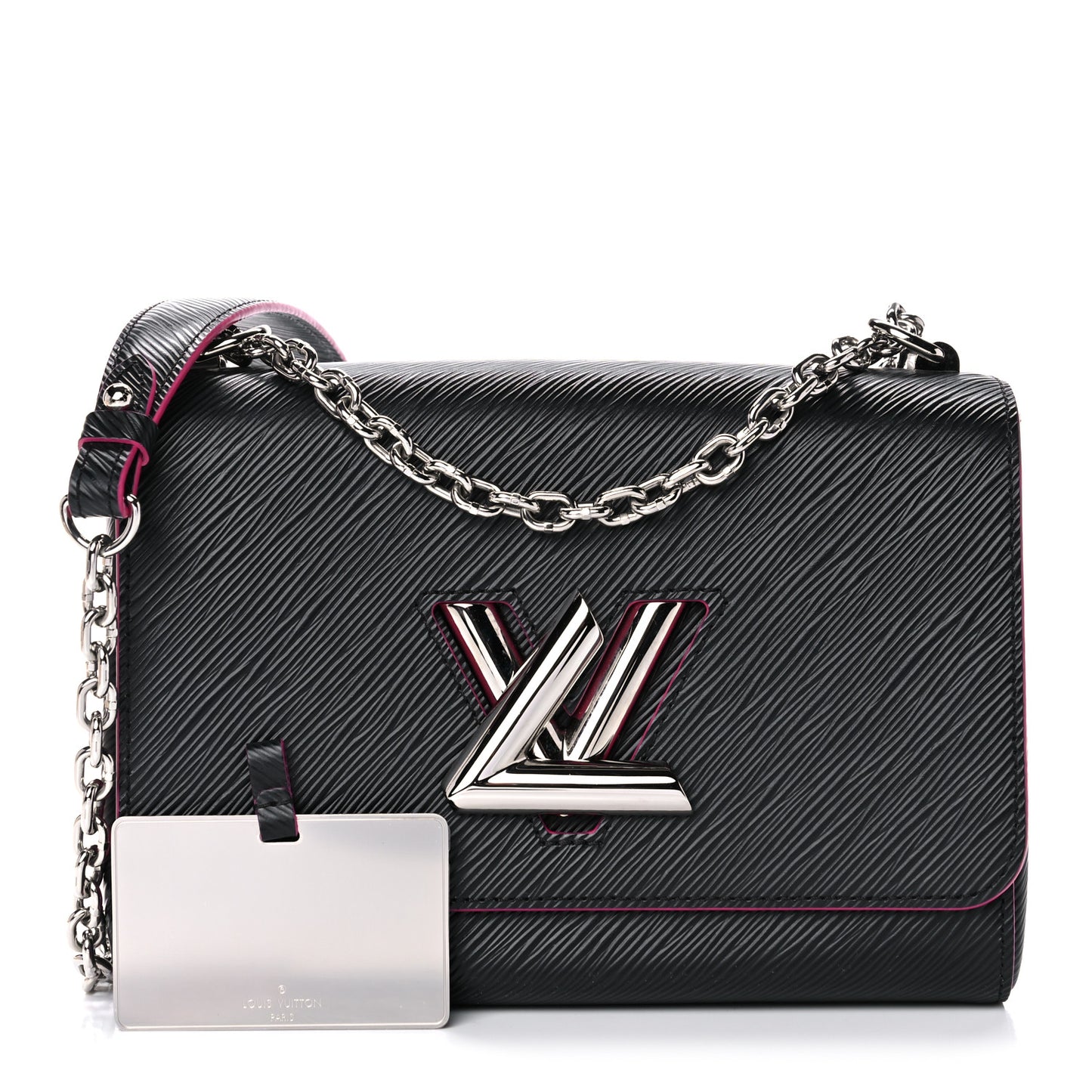 Epi Twist Shoulder Bag MM Black Pink