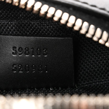 Gucci GG Supreme Monogram Appia Calfskin Web Small Camera Messenger Bag Black Grey 7 of 10