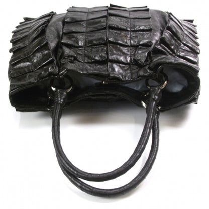 Miu Miu Leather Vitello Lux Pleated Tote Black 5 of 10