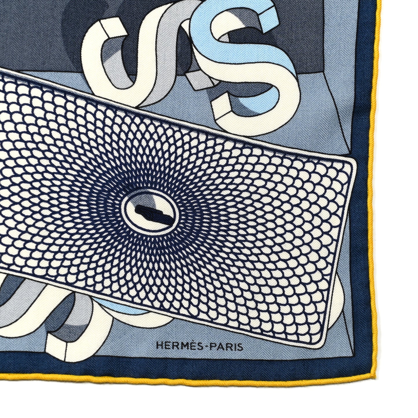 Cashmere Silk Impoossiiible Scarf 100 Gris Marine Jaune Vif