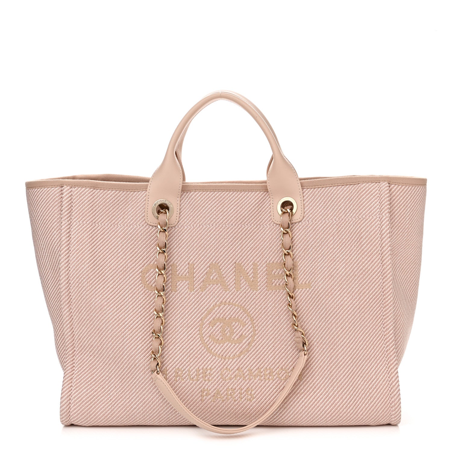 Chanel Mixed Fibers Calfskin Medium Deauville Tote Beige 1 of 10