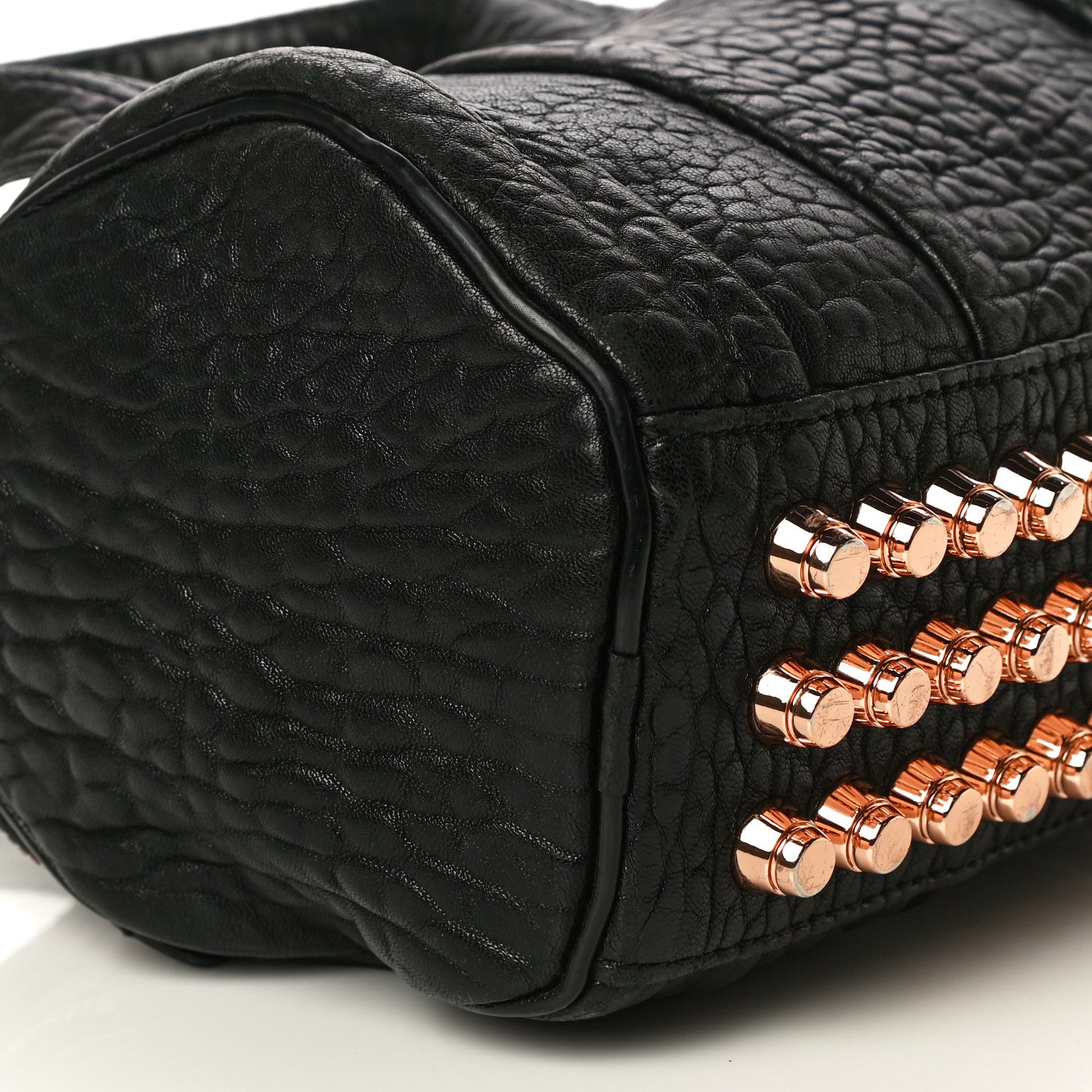 Alexander Wang Pebbled Lambskin Mini Rockie Black Rose Gold Hardware 8 of 18