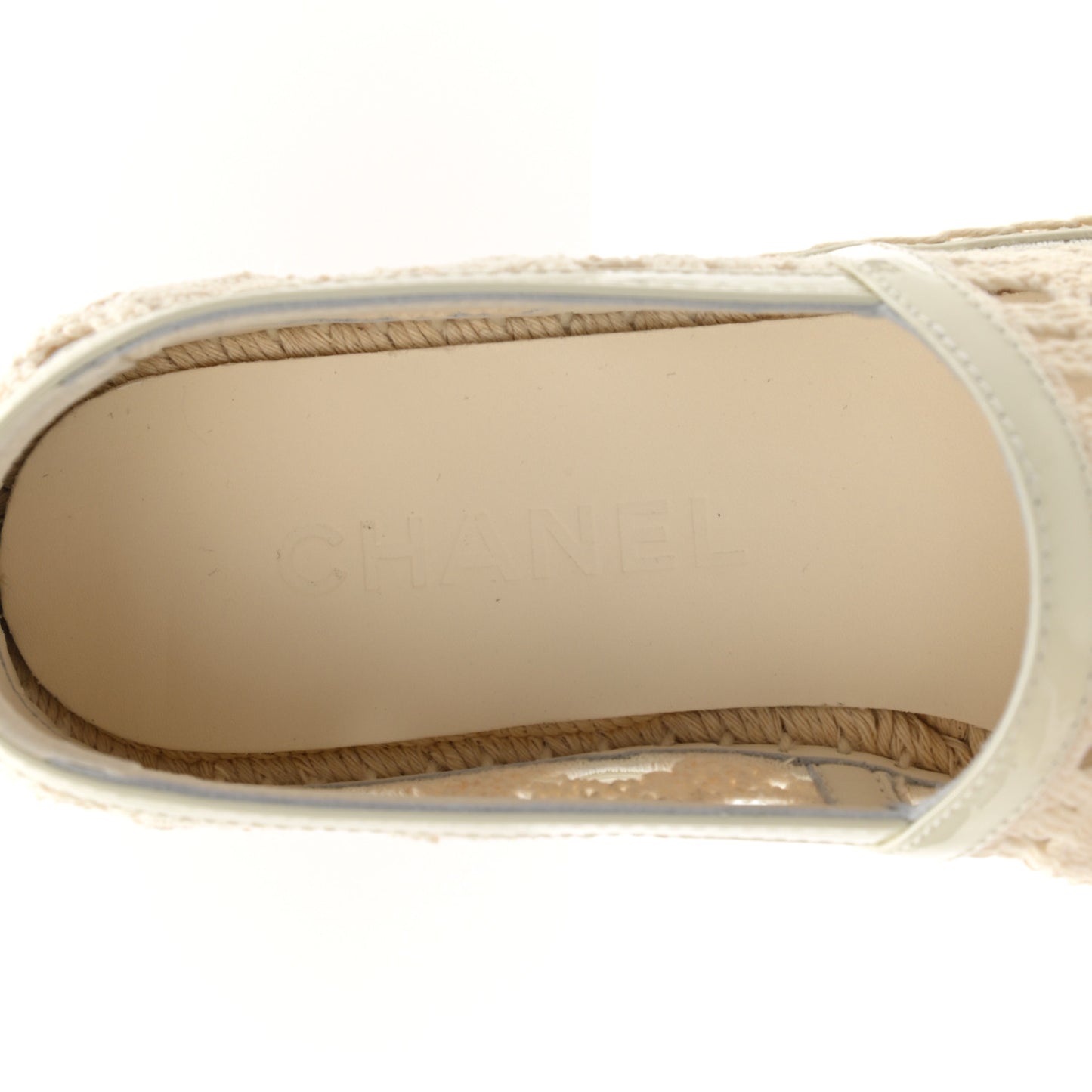 Macrame Patent CC Espadrilles 35 Beige Ivory