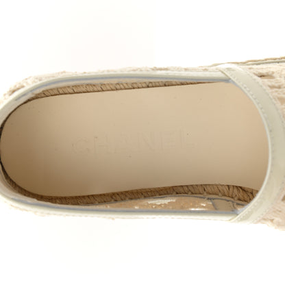 Chanel Macrame Patent CC Espadrilles 35 Beige Ivory 7 of 8