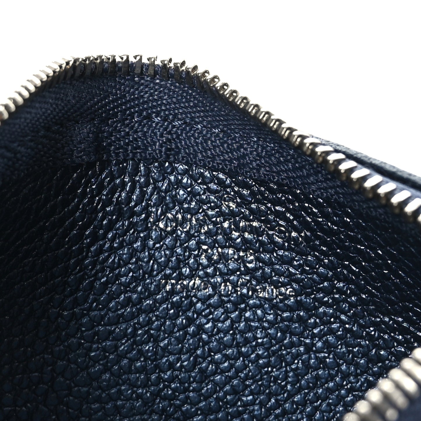 Metallic Empreinte Monogram Giant Key Pouch Navy Nacre