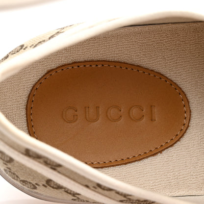 Gucci GG Monogram Mens Julio Low Top Sneakers 10 Beige Ebony Mystic White 8 of 9