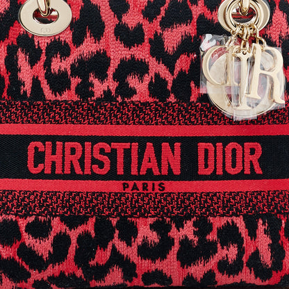 Christian Dior Canvas Medium Mizza Embroidered Lady D-Lite Fuchsia 6 of 8