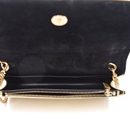 Saint Laurent Metallic Goatskin Lambskin Classic Monogram Kate Tassel Chain Wallet Gold 5 of 8