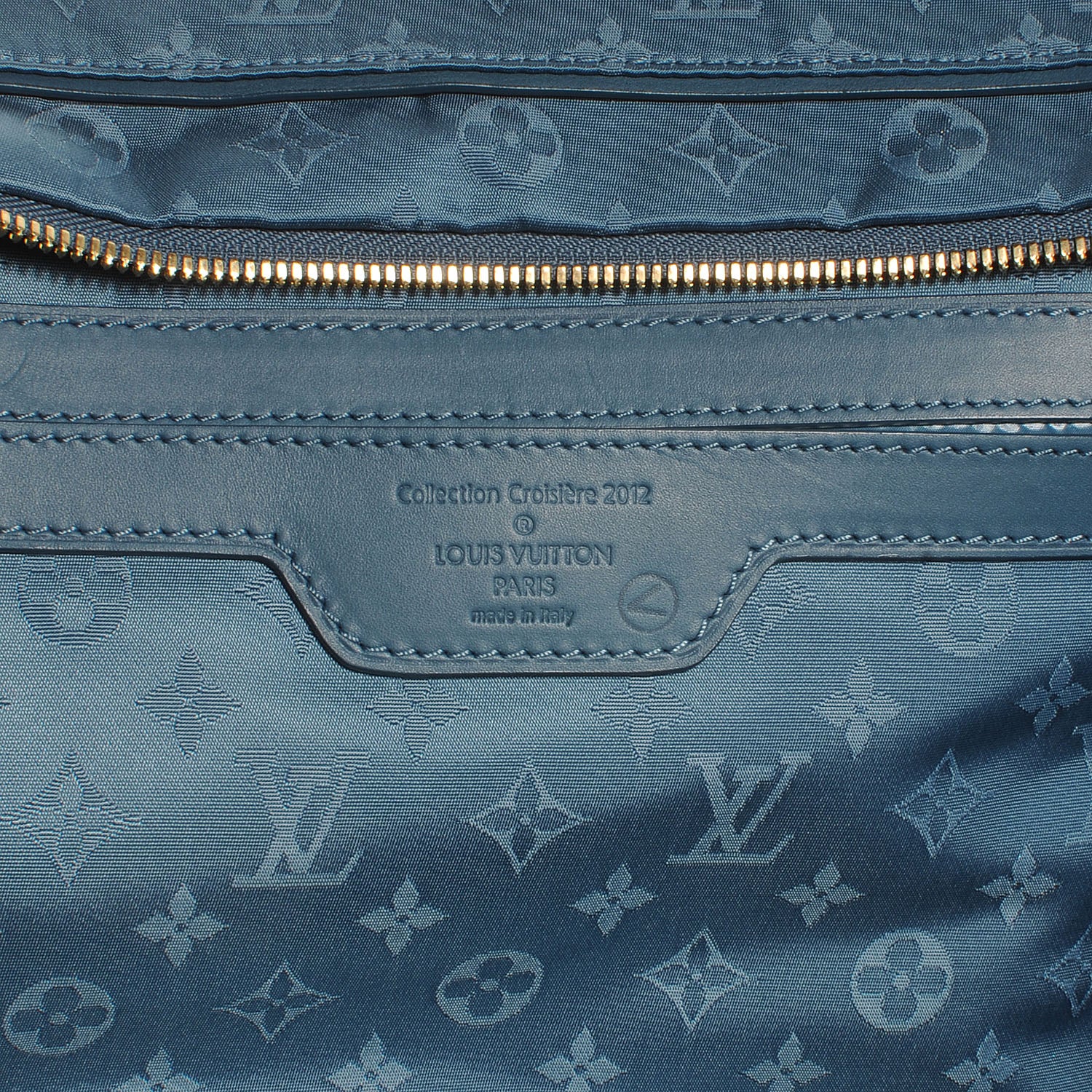 Louis Vuitton Nylon Monogram Nouvelle Vague La Tour Eiffel Beach Bag Turquoise 6 of 7