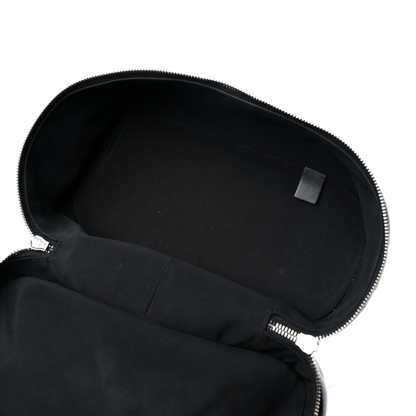 Crumpled Calfskin PVC Quilted Large Aquarium Backpack Black