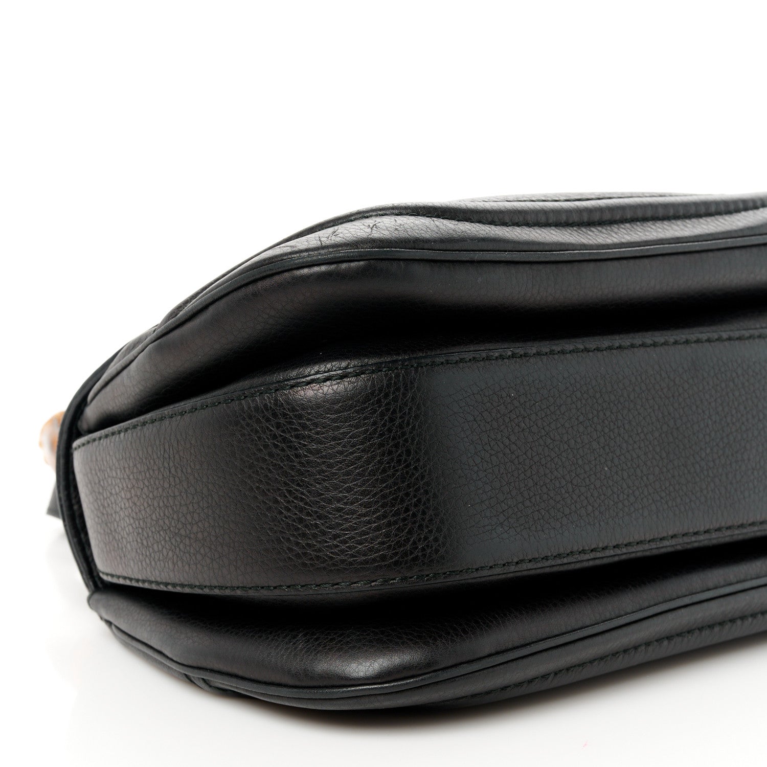Gucci Cellarius Calfskin Medium New Bamboo Top Handle Bag Black 10 of 11