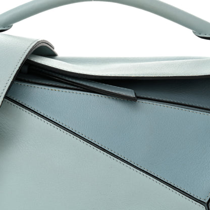 Loewe Calfskin Small Puzzle Bag Aqua Light Blue Stone Blue 8 of 13