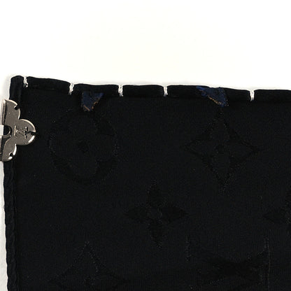 Louis Vuitton Silk Crystal Flower Crown Shawl Black 3 of 3